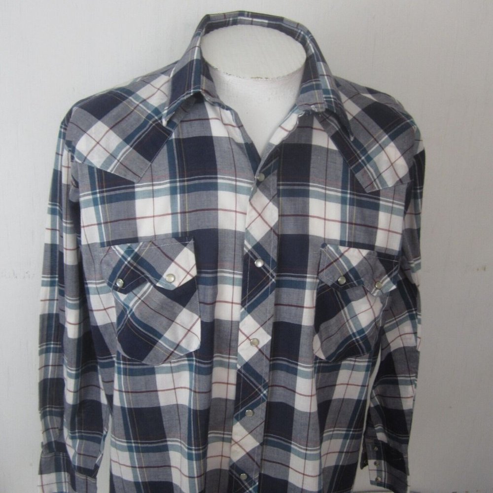 Men's Vintage Brown Western Style 90s Guess Shirt XL